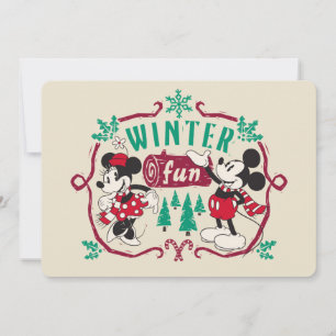 Vintage Mickey & Minnie   Winter Fun
