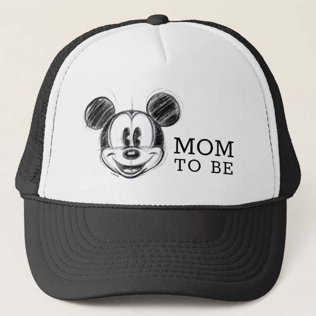 Vintage Mickey Mouse Baby Shower Trucker Hat (Front)