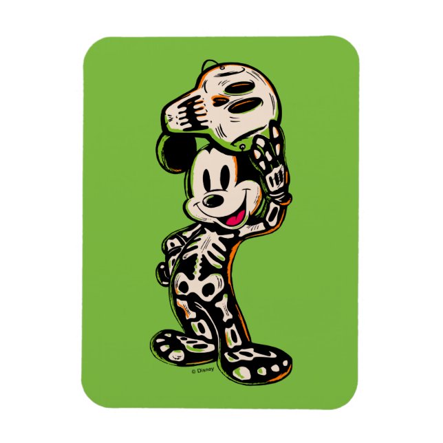 Vintage Mickey Mouse Skeleton Costume Magnet (Vertical)