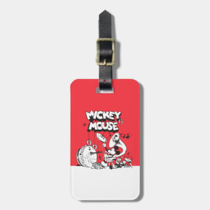 Vintage Mickey Silly Insturments Luggage Tag
