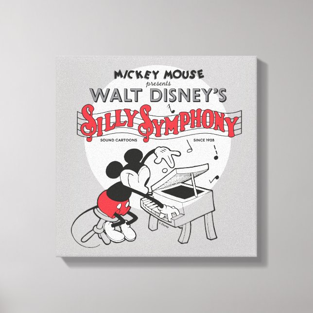 Vintage Mickey Silly Symphony Canvas Print (Front)