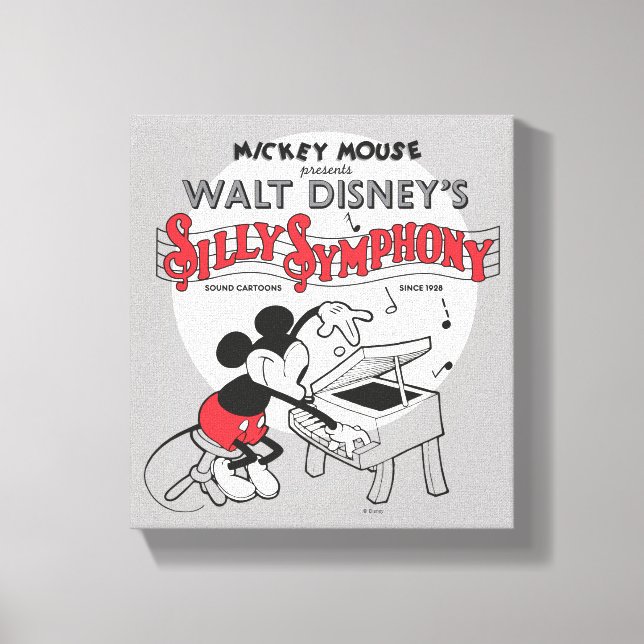 Vintage Mickey Silly Symphony Canvas Print (Front)