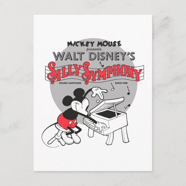 Vintage Mickey Silly Symphony Postcard (Front)