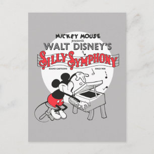 Vintage Mickey Silly Symphony Postcard