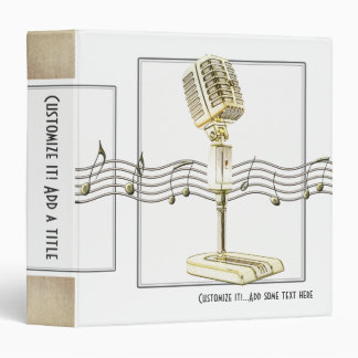 Vintage Microphone 1.5" Avery Binder