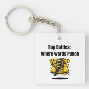 Vintage Microphone Hip Hop Rap Battles Digital Ill Keychain