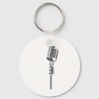 Vintage microphone keychain