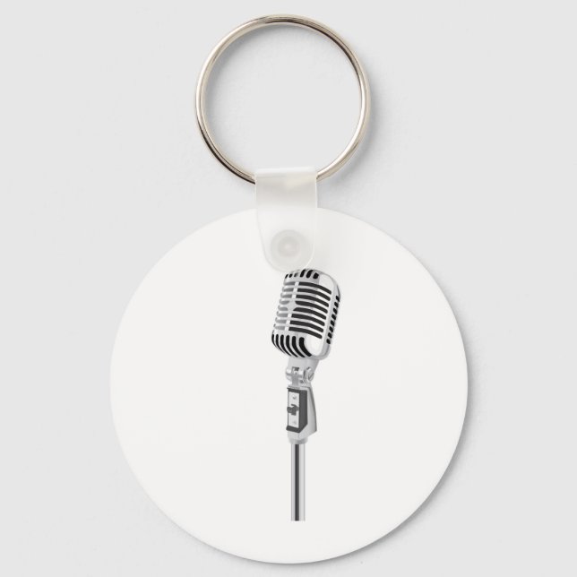 Vintage microphone keychain (Front)
