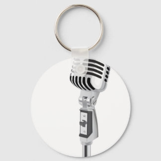 Vintage microphone keychain