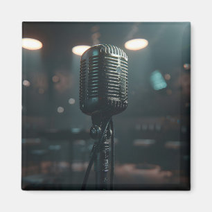 Vintage microphone magnet