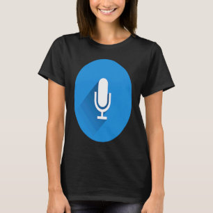 Vintage Microphone Stand Up Vocalist Singer Podcas T-Shirt