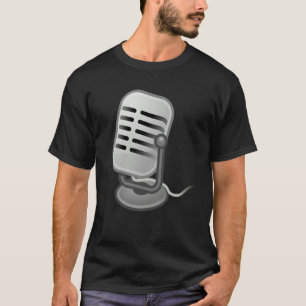 Vintage Microphone Stand Up Vocalist Singer Podcas T-Shirt