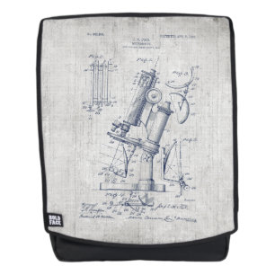 Vintage Microscope Patent Backpack