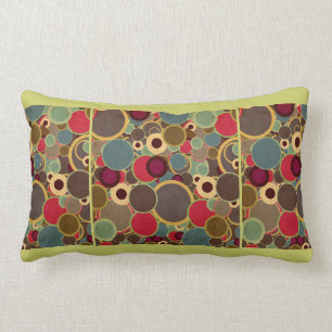 Vintage, Mid-Century Modern Circles Lumbar Pillow