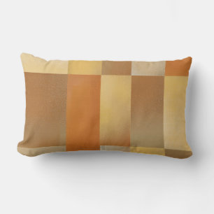 Vintage Mid Century Modern Orange Brown Gold Lumbar Pillow