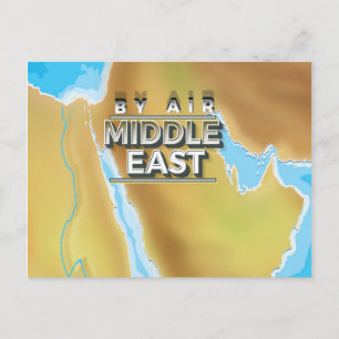 Vintage Middle East Travel Poster Postcard