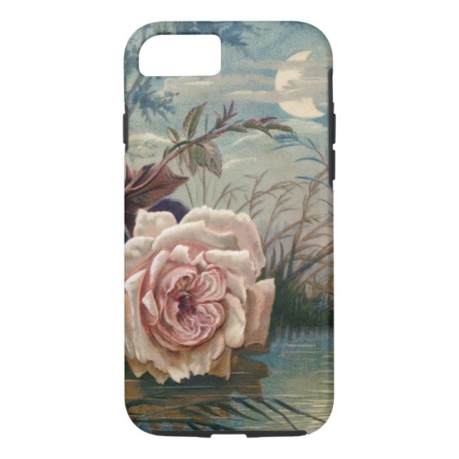 Vintage Midnight Rose and Moon Case-Mate iPhone Case (Back)