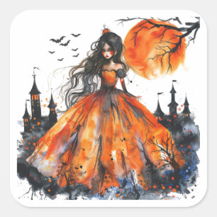 Vintage Midnight Witch Sticker