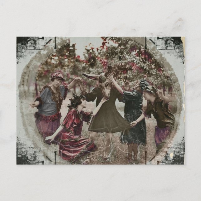 Vintage Midsummer Celebration Invitation Postcard (Front)