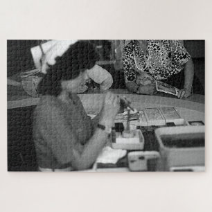Vintage Mie Mikimoto island cultured pearls shop Jigsaw Puzzle
