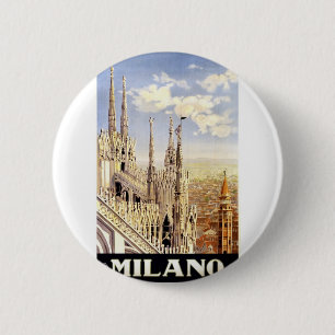 Vintage Milano Travel 2 Inch Round Button