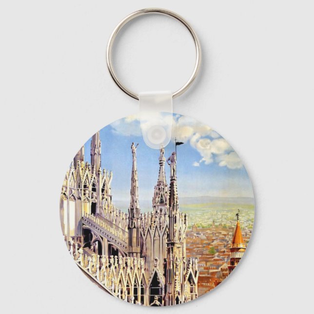 Vintage Milano Travel Keychain (Front)