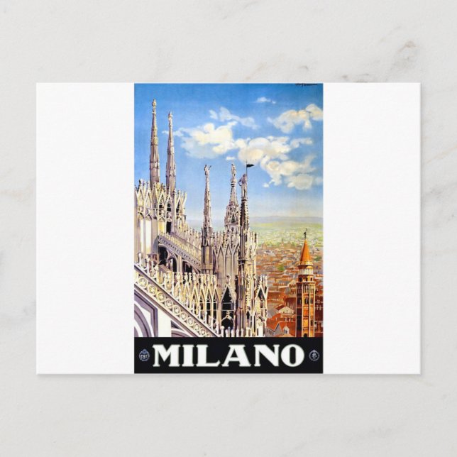 Vintage Milano Travel Postcard (Front)