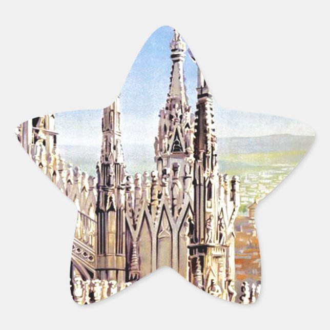 Vintage Milano Travel Star Sticker (Front)