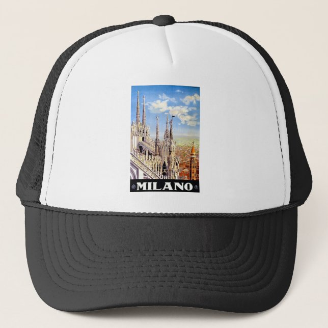 Vintage Milano Travel Trucker Hat (Front)