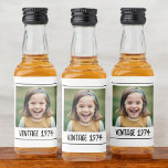 Vintage Milestone Birthday Photo Keepsake<br><div class="desc">Add a touch of nostalgia to your celebration with Vintage Milestone Birthday Photo Keepsake Label.</div>