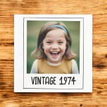 Vintage Milestone Birthday Photo Keepsake Napkin<br><div class="desc">Add a touch of nostalgia to your celebration with Vintage Milestone Birthday Photo Keepsake Napkins. Featuring a charming vintage design, these napkins can be personalized with a favourite photo and birthday details, making them a unique and memorable addition to your event. Crafted from high-quality, absorbent material, they are perfect for...</div>