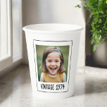 Vintage Milestone Birthday Photo Keepsake Paper Cups<br><div class="desc">Elevate your celebration with our Vintage Milestone Birthday Photo Keepsake Paper Cups! These stylish cups feature a classic vintage design, personalized with a memorable photo and milestone date for a unique touch. Crafted from high-quality, durable materials, they’re perfect for serving drinks at your special event. Ideal for birthdays and significant...</div>