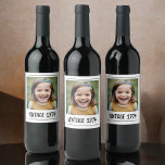 Vintage Milestone Birthday Photo Keepsake Wine Label<br><div class="desc">This custom vintage milestone birthday wine label is a memorable keepsake that adds a personal touch to celebrations. Designed to feature a photo of the honoree, it offers an elegant, nostalgic charm with a vintage-inspired border and a personalized name, age, and date. Perfect for commemorating milestone birthdays, this label brings...</div>