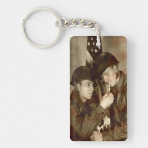 Vintage Military Acrylic Keychain