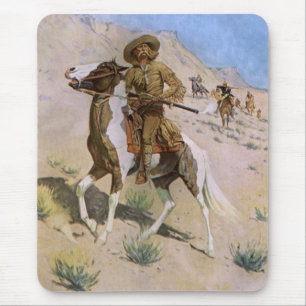 Vintage Military Cowboys, The Scout by Remington Mouse Pad
