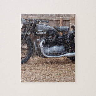 Vintage Military Motorcycle Jigsaw Puzzle