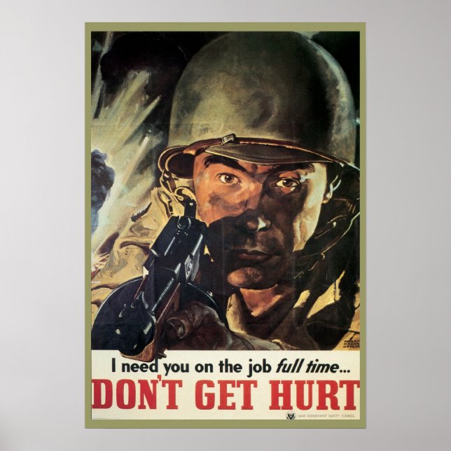 Vintage Military Poster from WWI and WWII (Front)
