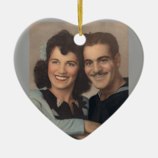 Vintage Military Wedding Ceramic Ornament