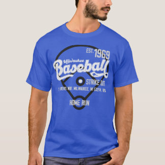 Vintage Milwaukee Baseball Est 1969 Baseball Fan T-Shirt