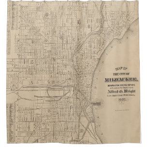 Vintage Milwaukee, Wisconsin Map