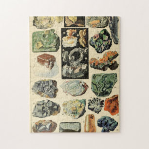 Vintage Minerals Rocks Geology Jigsaw Puzzle