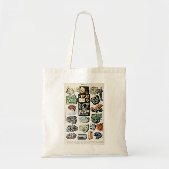 Vintage Minerals Rocks Geology Tote Bag (Front)