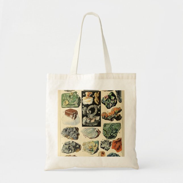 Vintage Minerals Rocks Geology Tote Bag (Front)