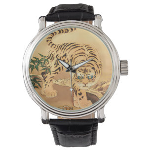 Vintage Minhwa Tiger by a Stream Watch
