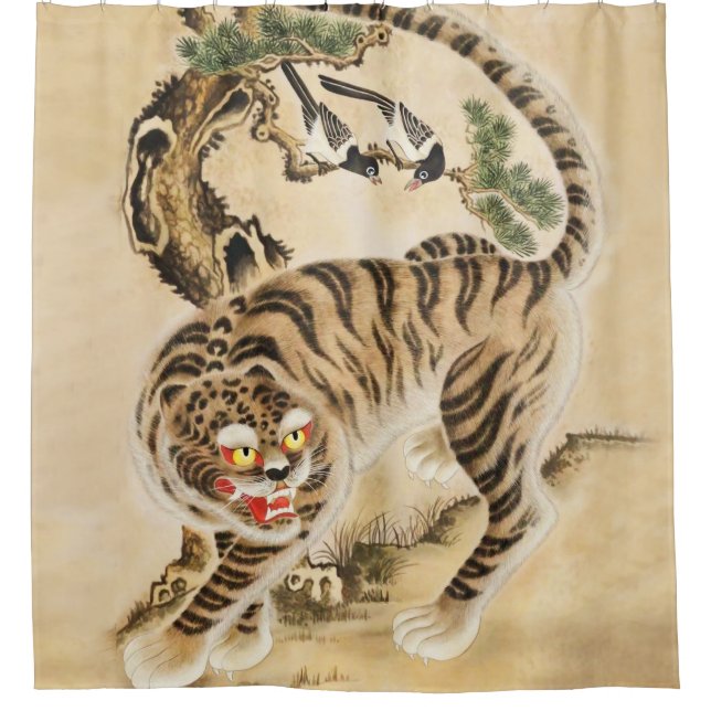 Vintage Minhwa Tiger Under Pine Tree (Front)