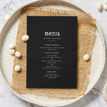 Vintage minimalist typewriter wedding menu<br><div class="desc">A minimalist and vintage design for your wedding stationery: choose this retro yet modern wedding suite,  with a typewriter font. Fully customizable,  for the lovers of simplicity.</div>