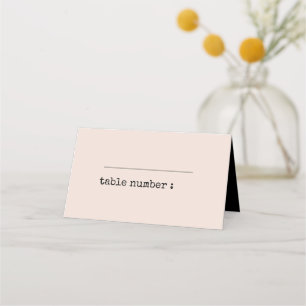 Vintage minimalist typewriter wedding place card