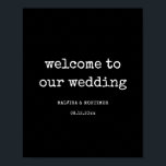 Vintage minimalist typewriter wedding poster<br><div class="desc">A minimalist and vintage design for your wedding stationery: choose this retro yet modern wedding suite,  with a typewriter font. Fully customizable,  for the lovers of simplicity.</div>