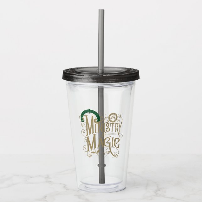Vintage MINISTRY OF MAGIC™ Graphic Acrylic Tumbler (Front)