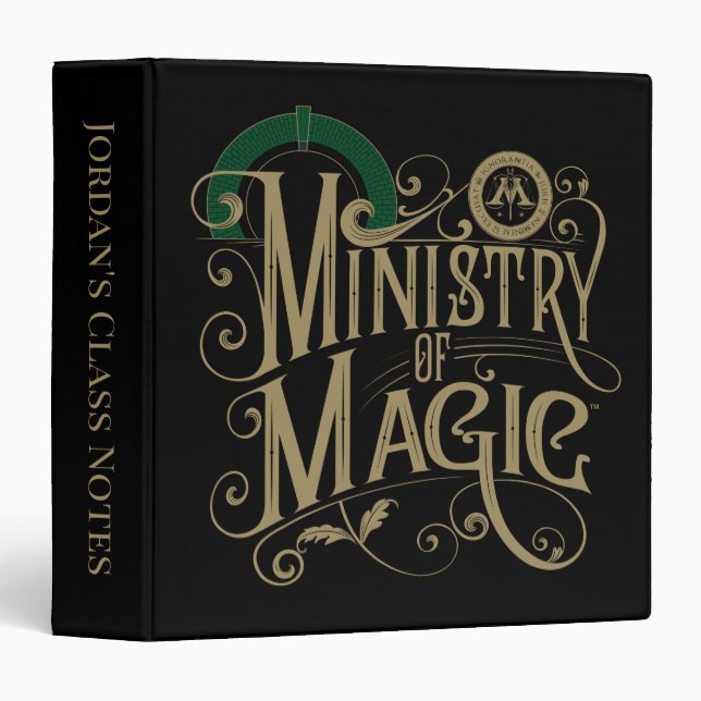 Vintage MINISTRY OF MAGIC™ Graphic Binder (Front/Spine)